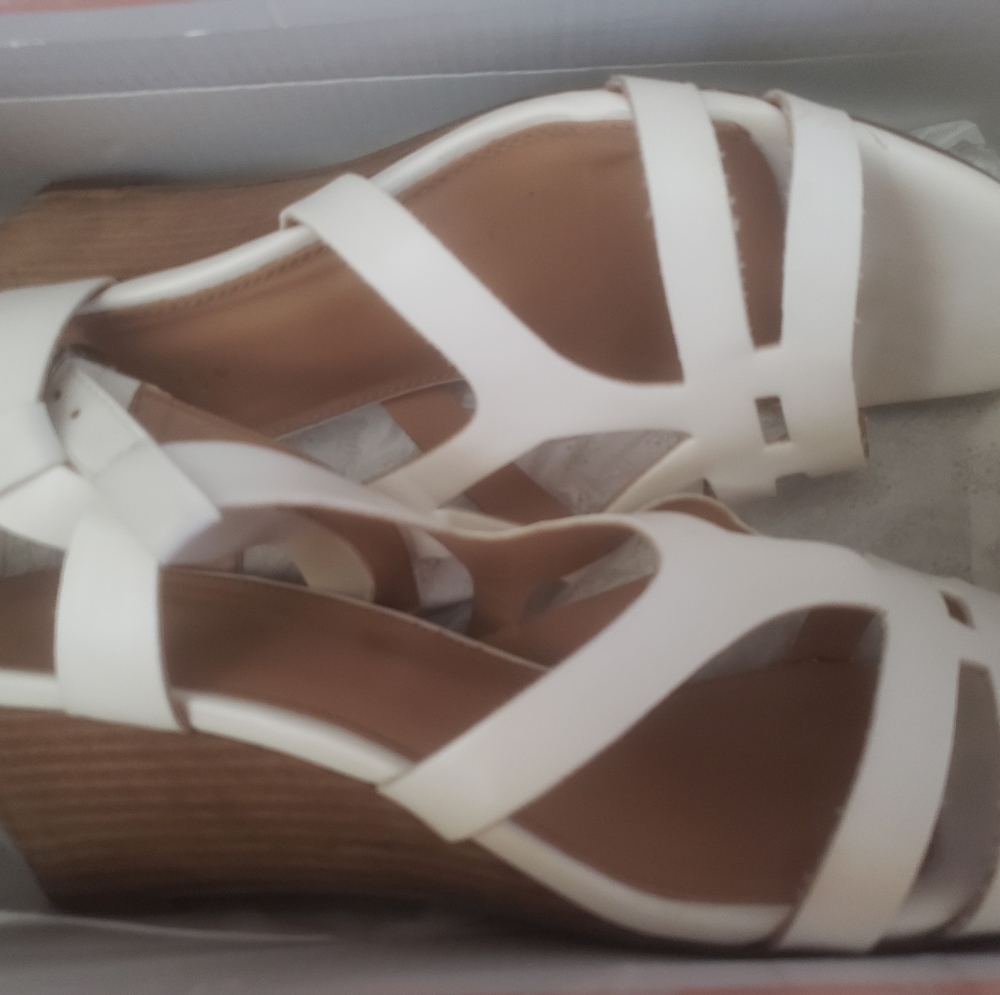 White sandals